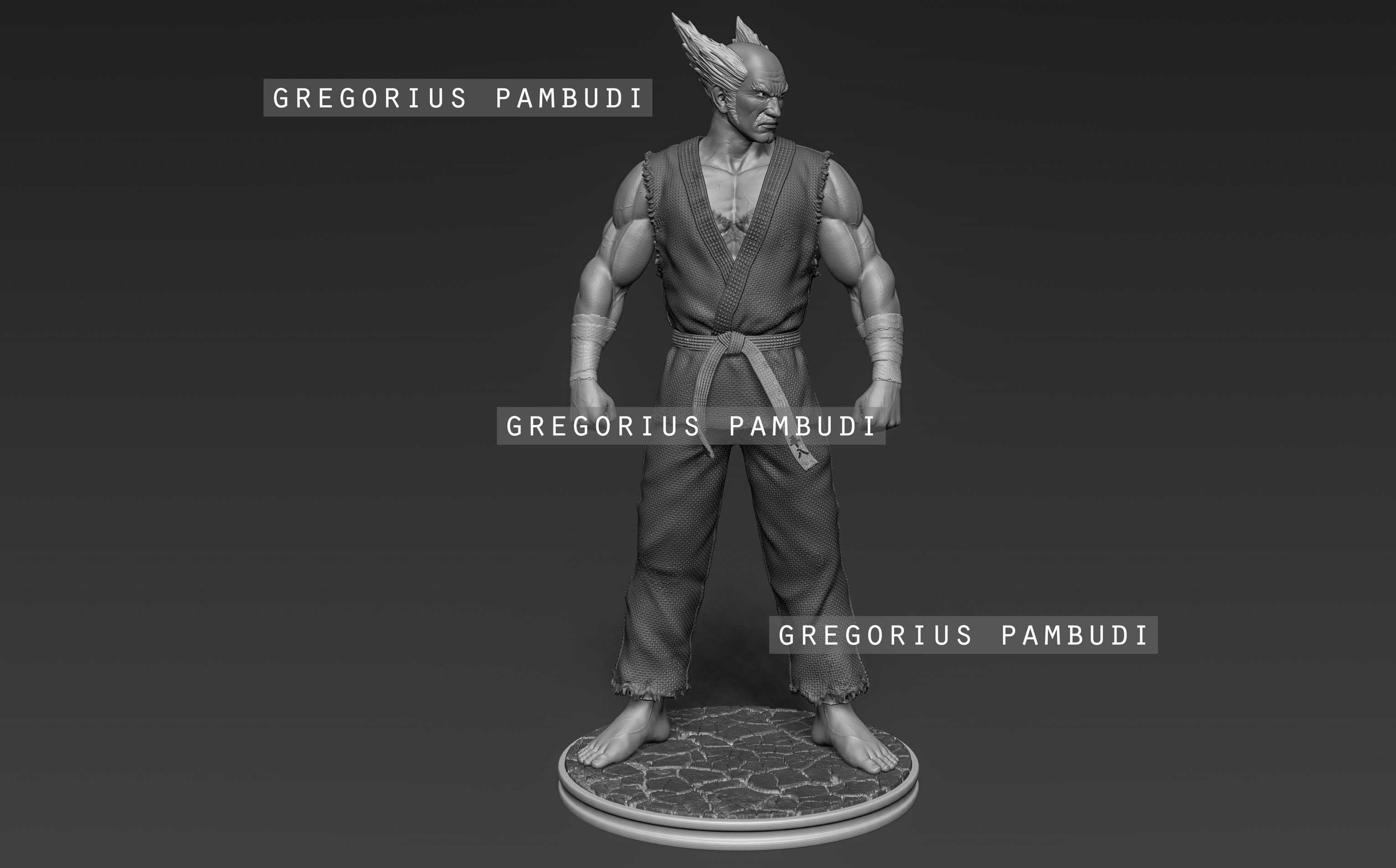 Tekken Heihachi Mishima Fan Art Statue 3d Printable 3D print model_14