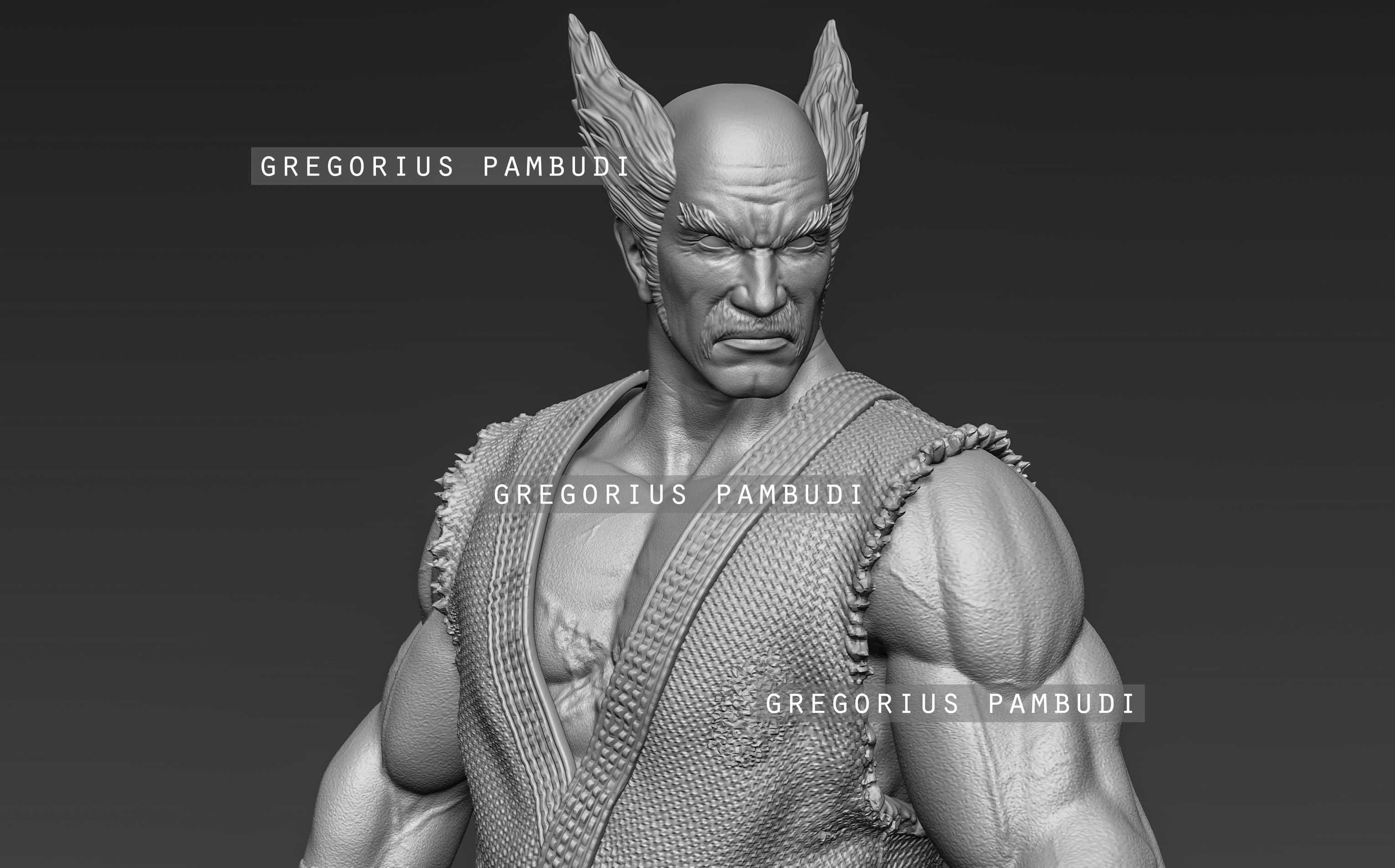 Tekken Heihachi Mishima Fan Art Statue 3d Printable 3D print model_16