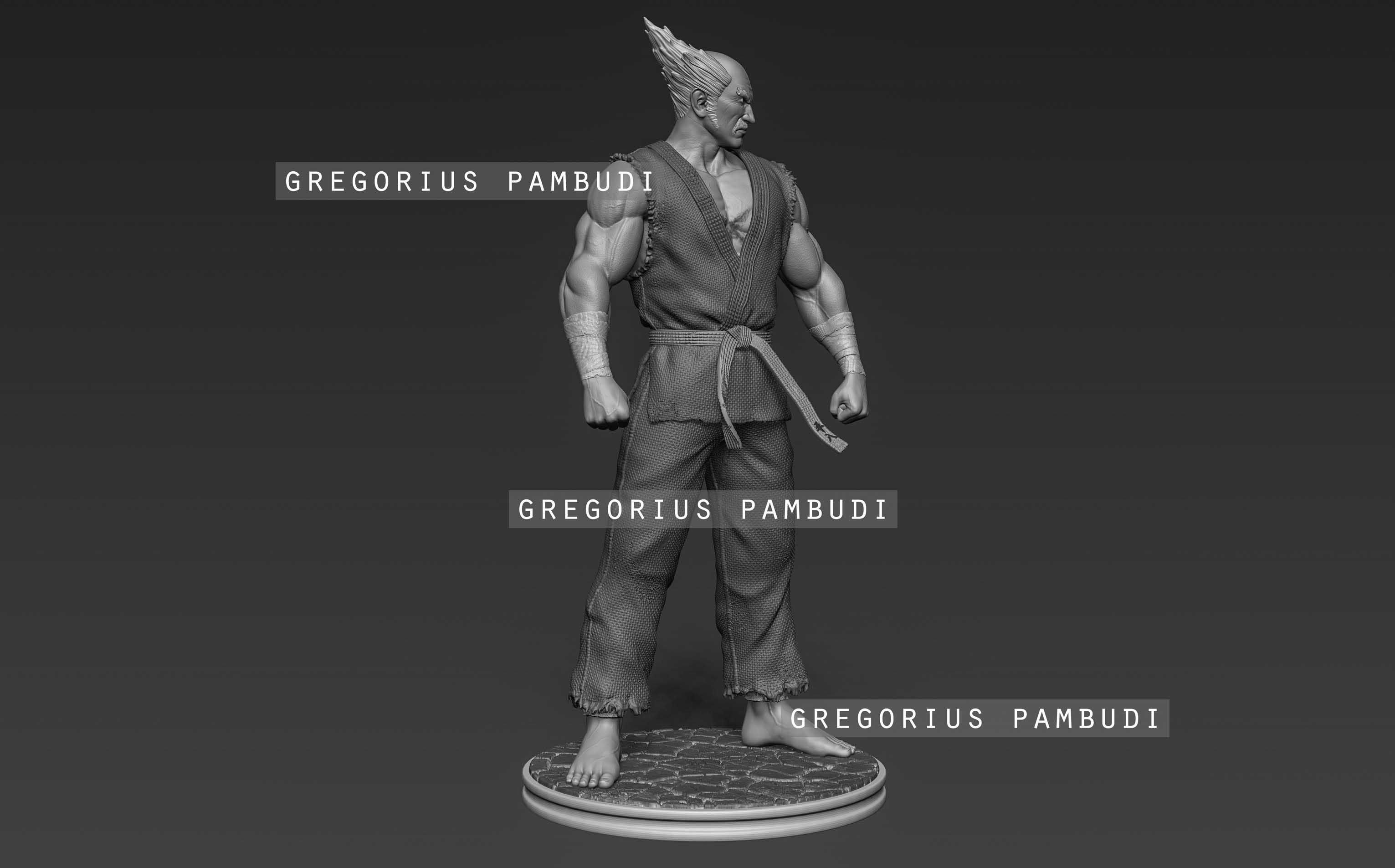 Tekken Heihachi Mishima Fan Art Statue 3d Printable 3D print model_13
