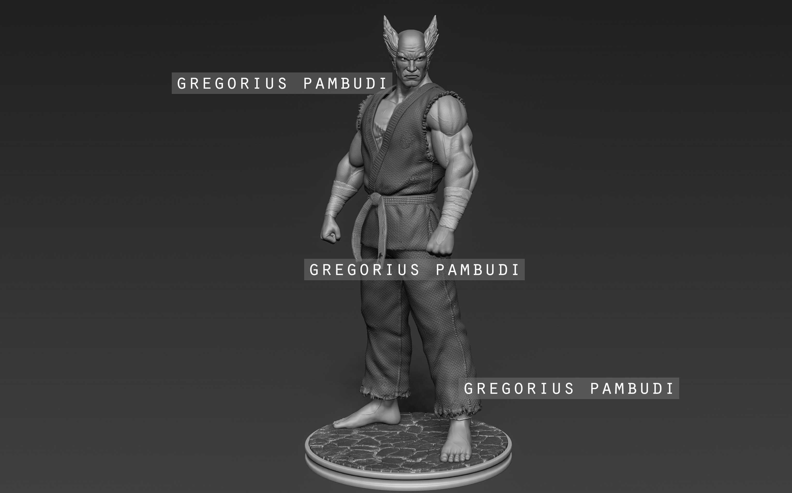 Tekken Heihachi Mishima Fan Art Statue 3d Printable 3D print model_3