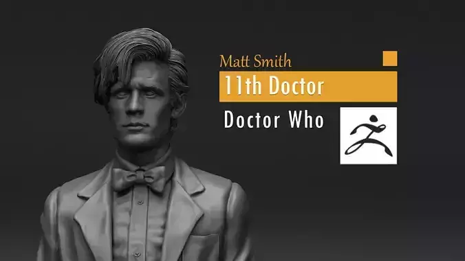 Matt Smith - 11th Doctor - Doctor Who 3D print model