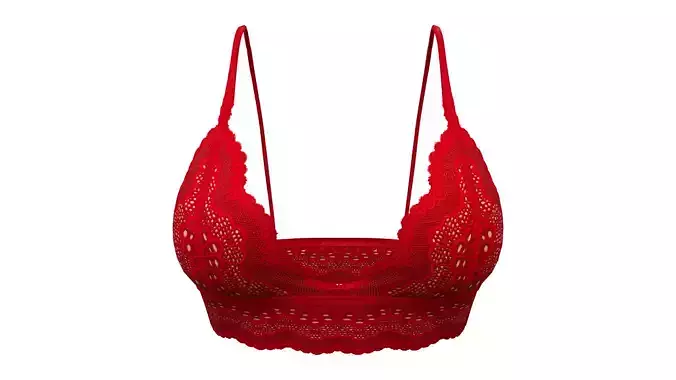 Red Lace Bralet Top