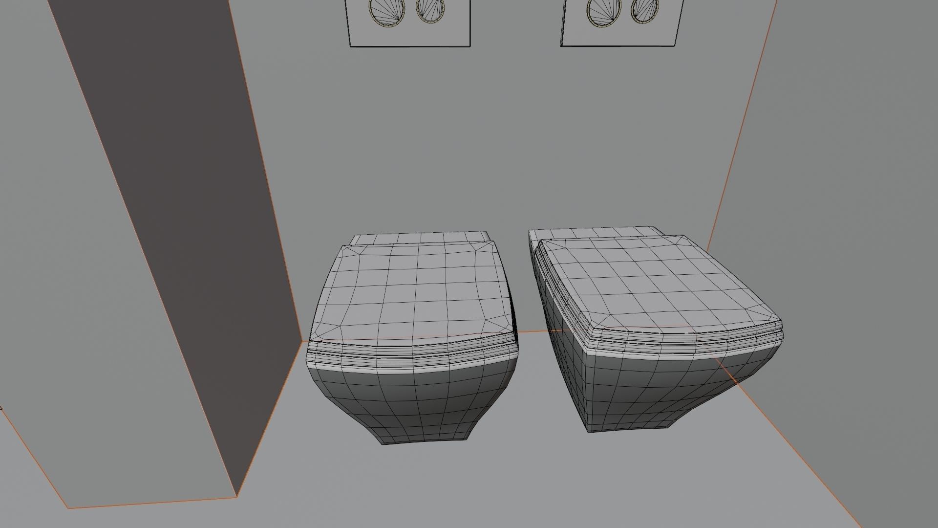 Fully Game ready low poly bathroom full set 14 models Low-poly 3D model_18