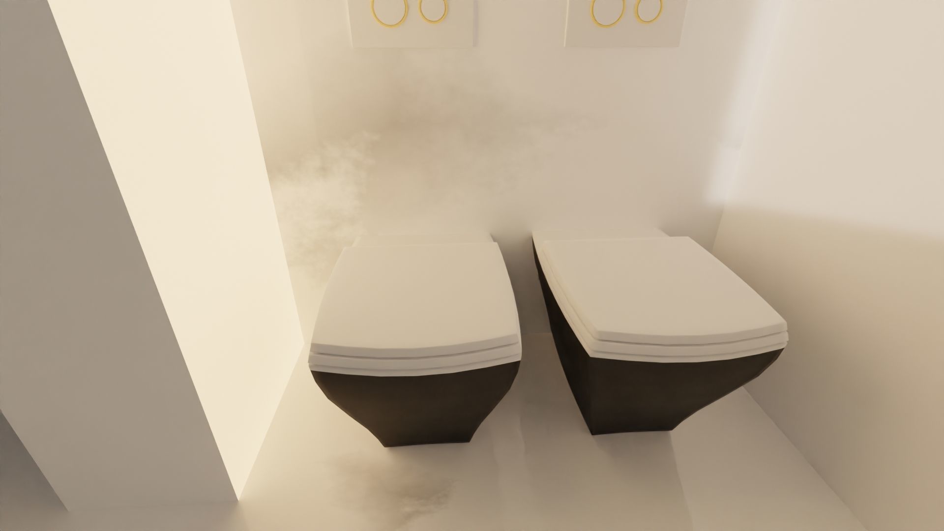 Fully Game ready low poly bathroom full set 14 models Low-poly 3D model_4