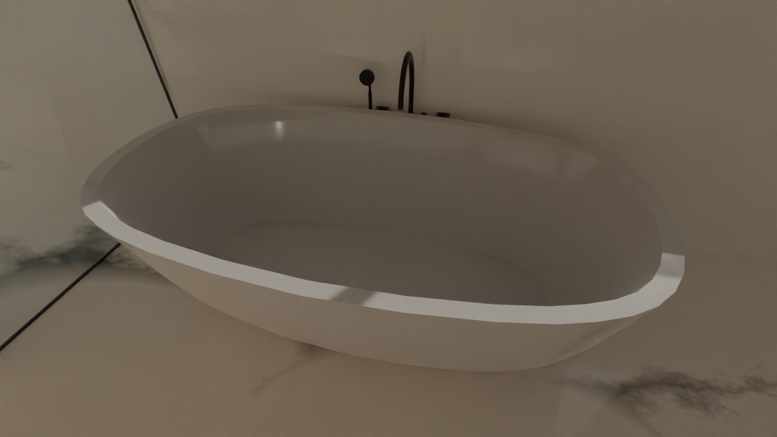 Fully Game ready low poly bathroom full set 14 models Low-poly 3D model_9