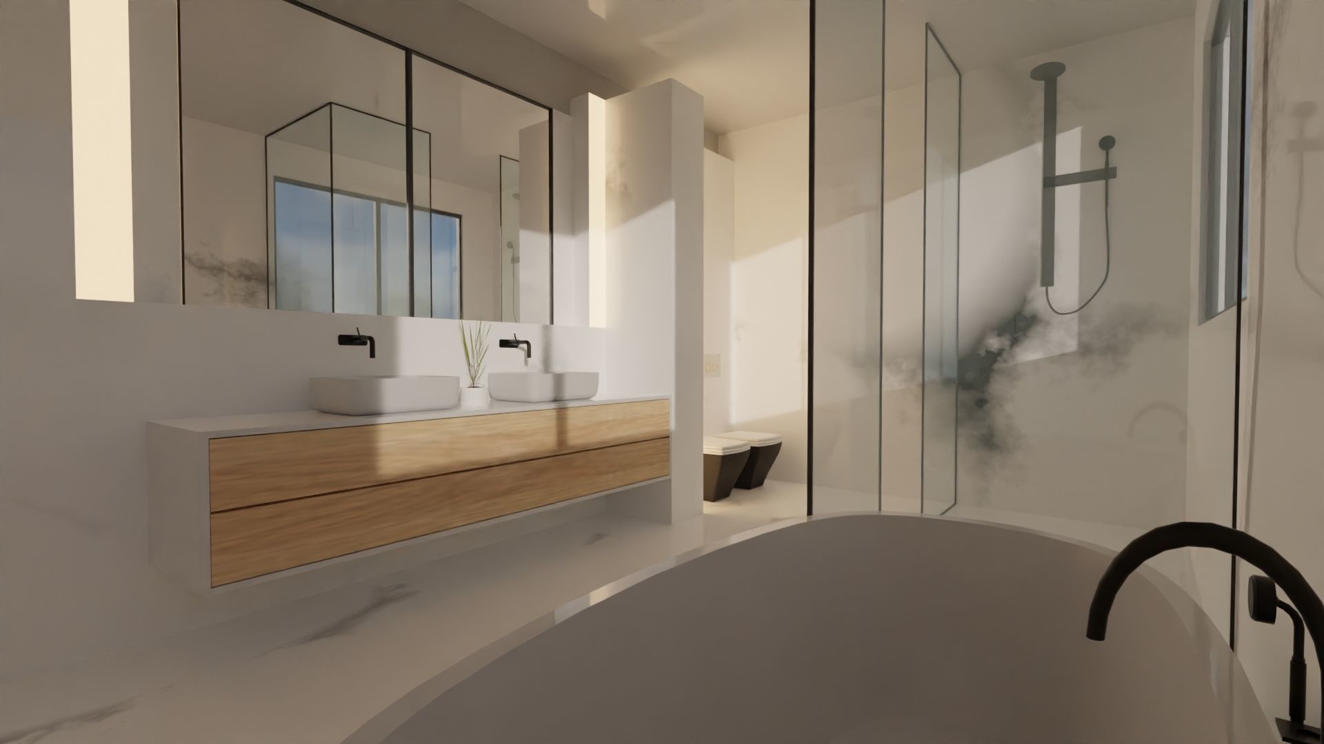 Fully Game ready low poly bathroom full set 14 models Low-poly 3D model_6