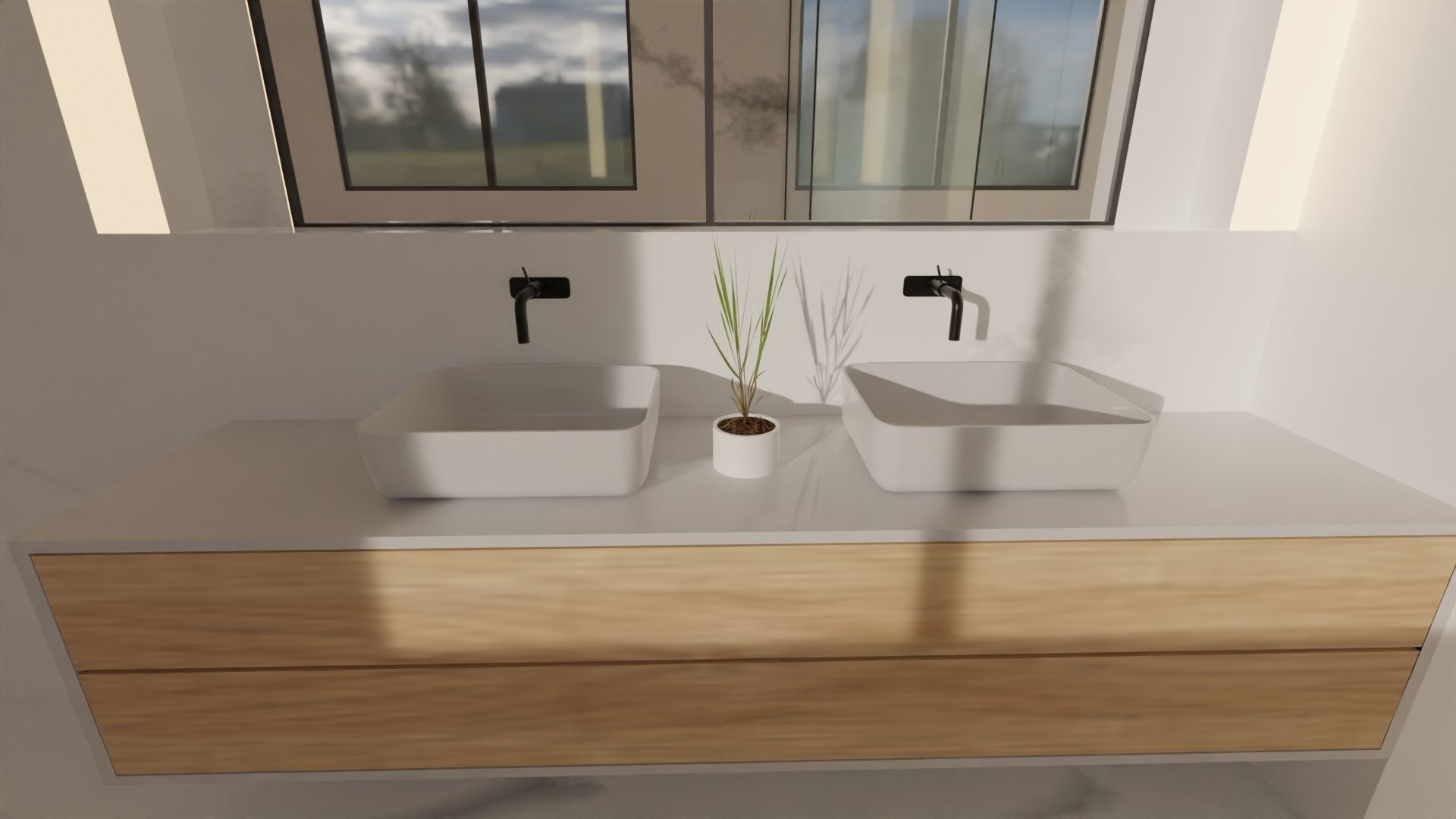 Fully Game ready low poly bathroom full set 14 models Low-poly 3D model_1