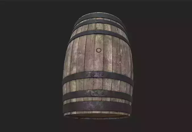 Barrel Low-poly 3D model