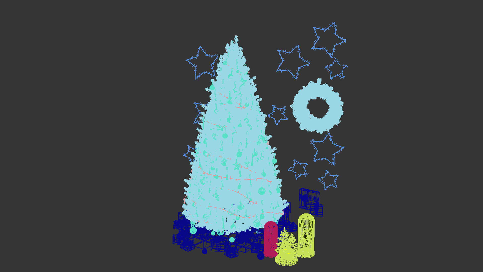 SALE Collection Christmas tree set 14 Bonuses 3D print model_24