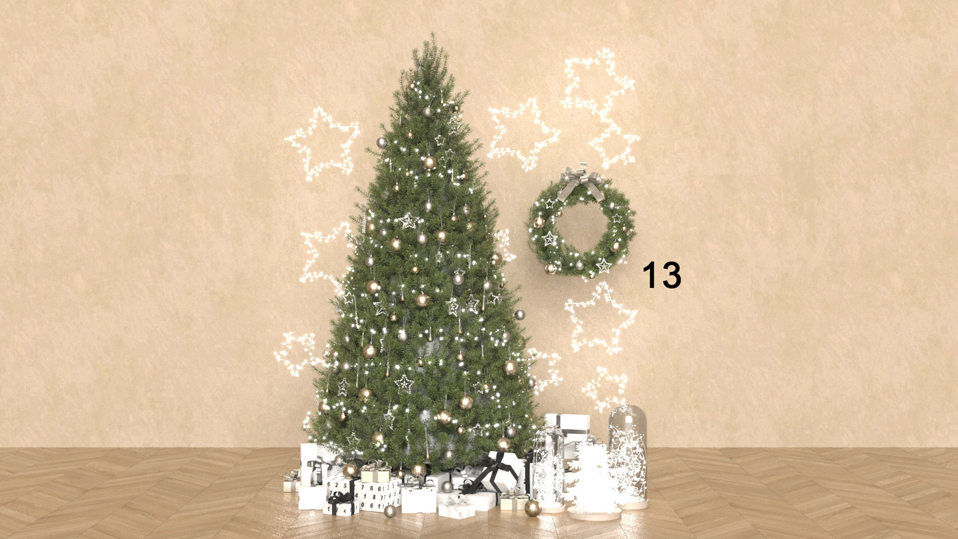 SALE Collection Christmas tree set 14 Bonuses 3D print model_25