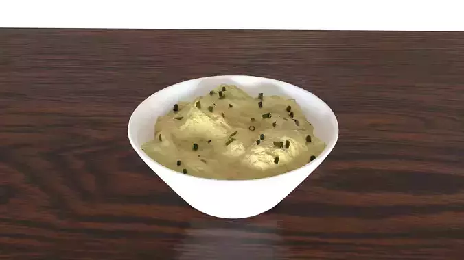 mashed potatoes Low-poly 3D model