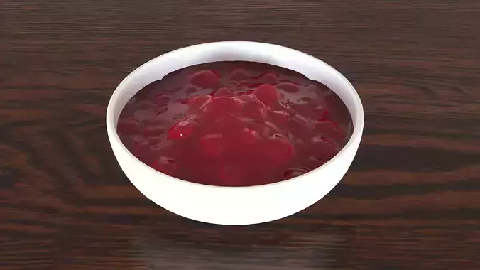 cranberry sauce Low-poly 3D model