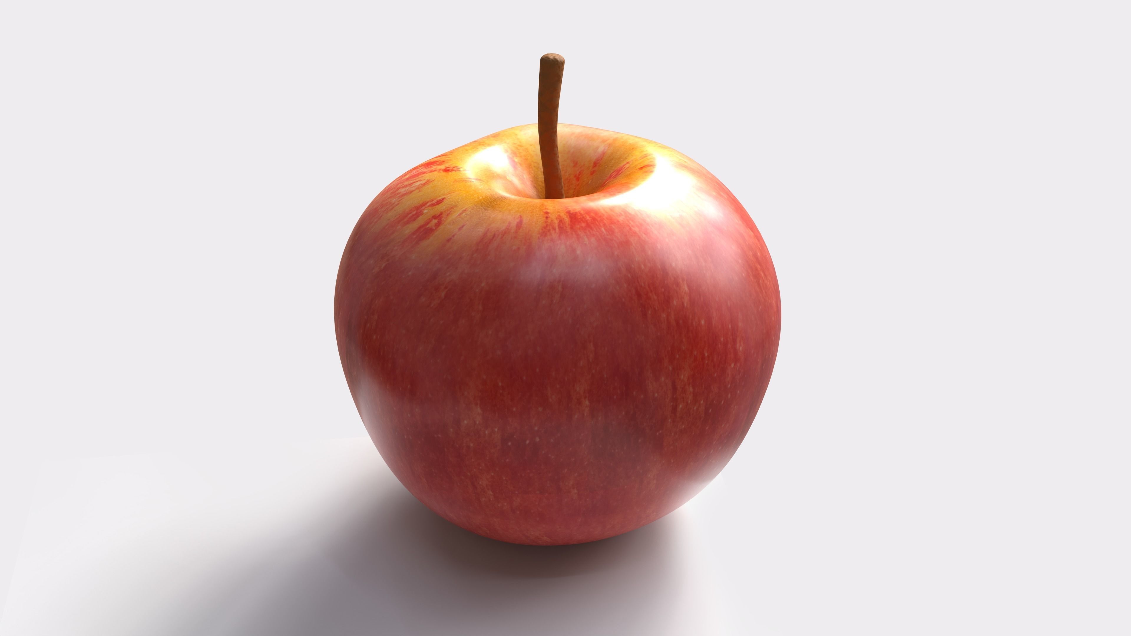 apple Low-poly 3D model_3