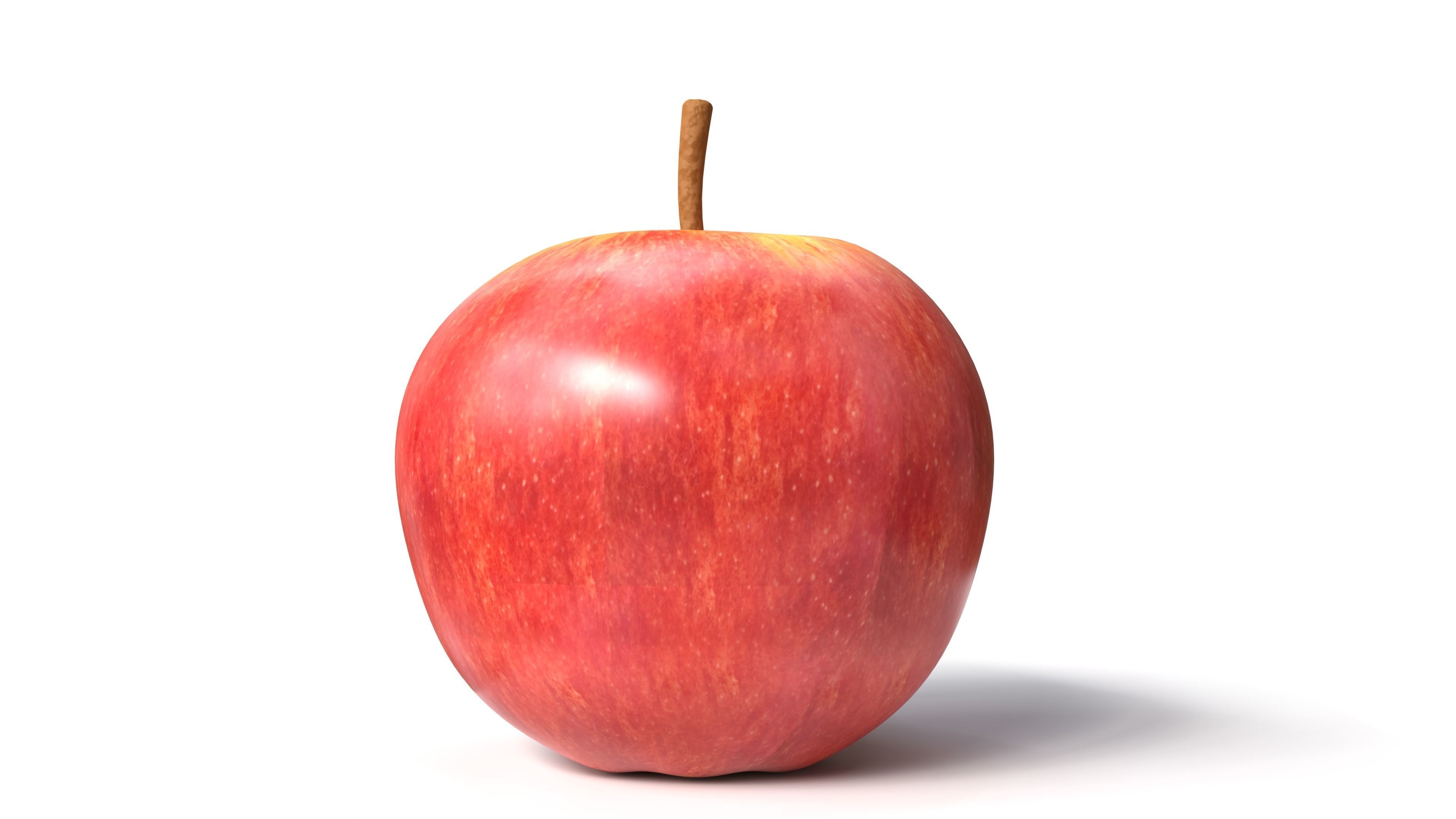 apple Low-poly 3D model_7