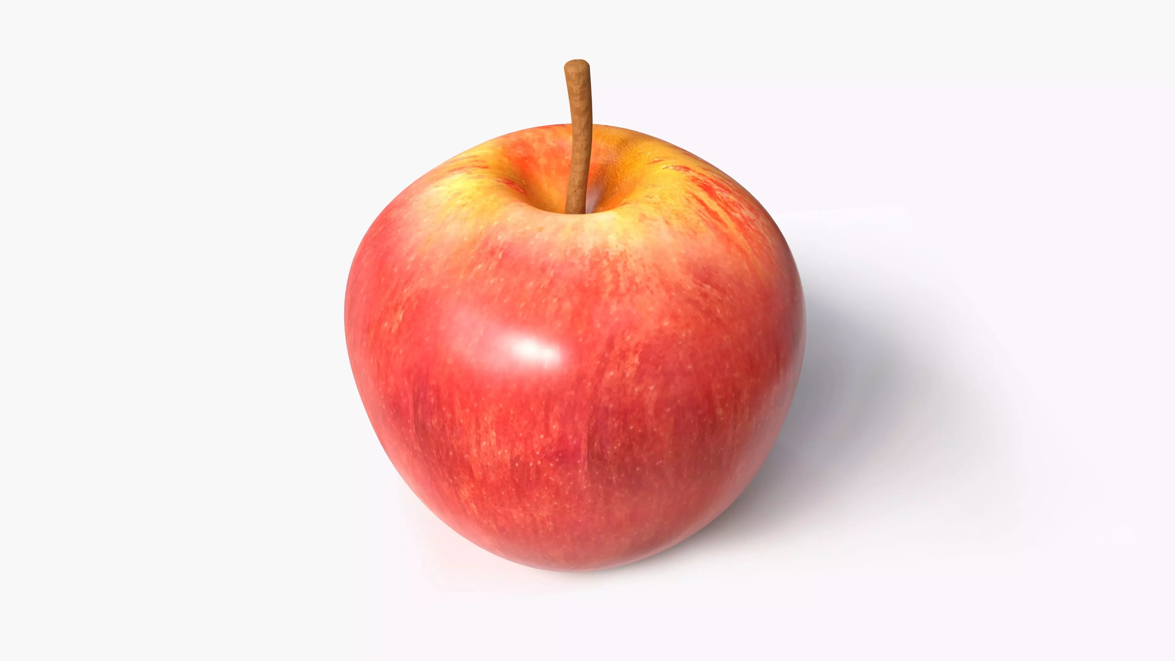 apple Low-poly 3D model_0