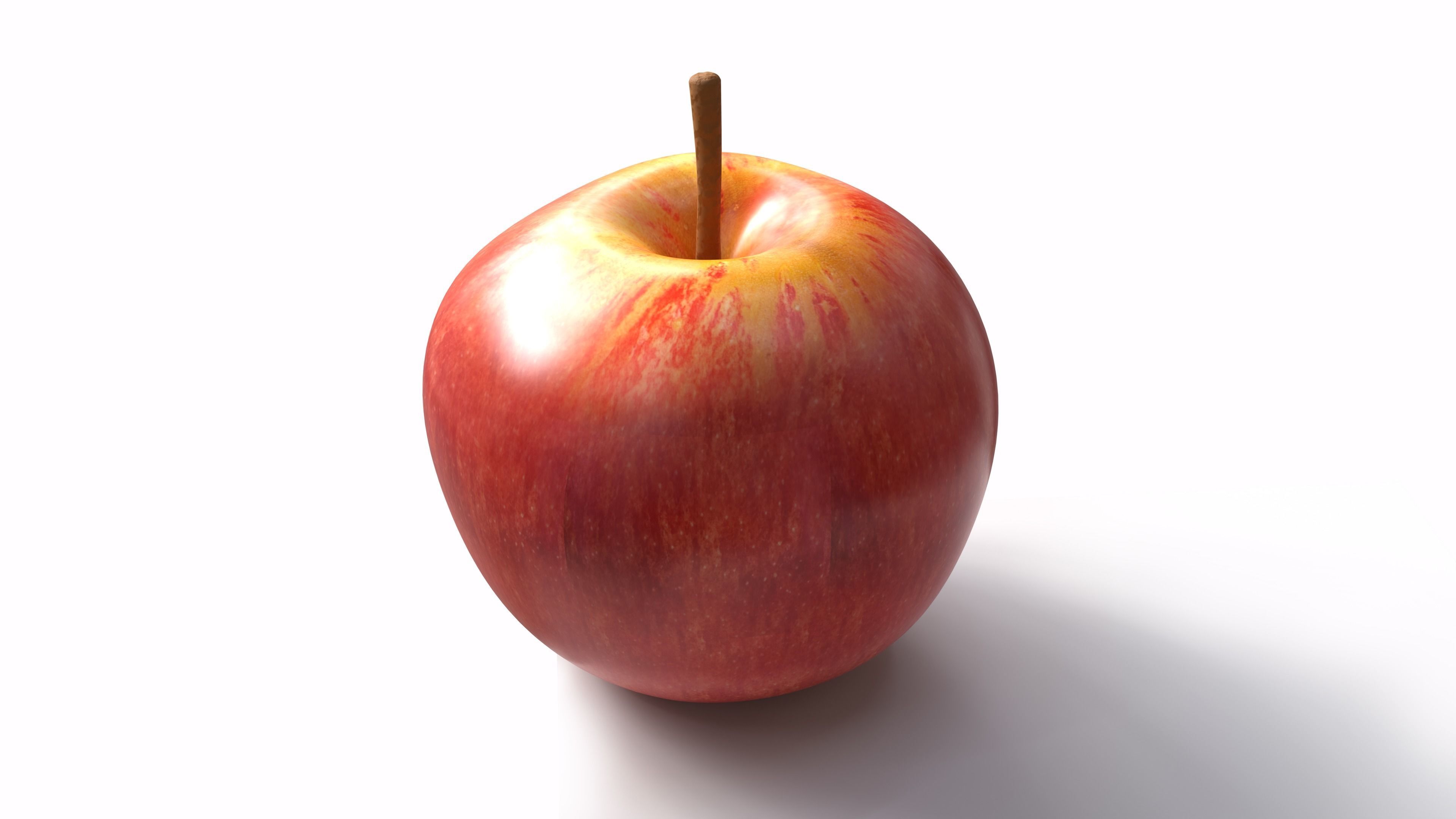 apple Low-poly 3D model_2