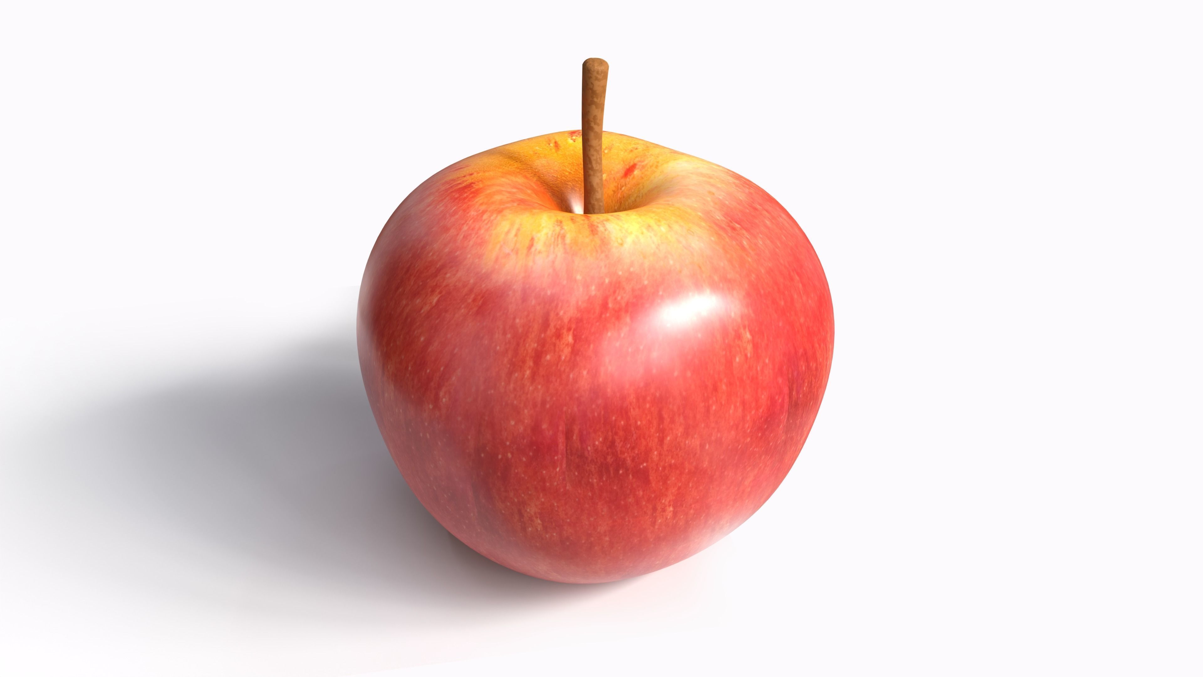 apple Low-poly 3D model_4