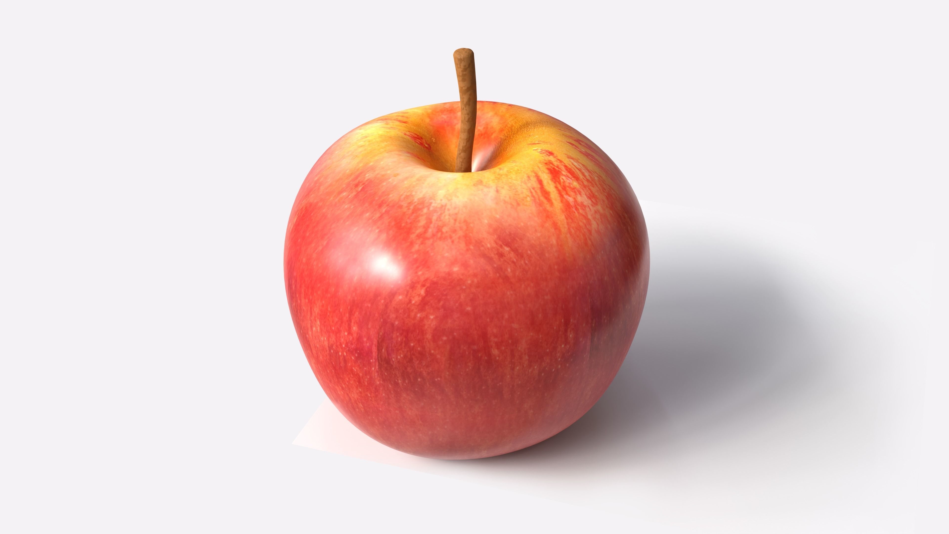 apple Low-poly 3D model_1