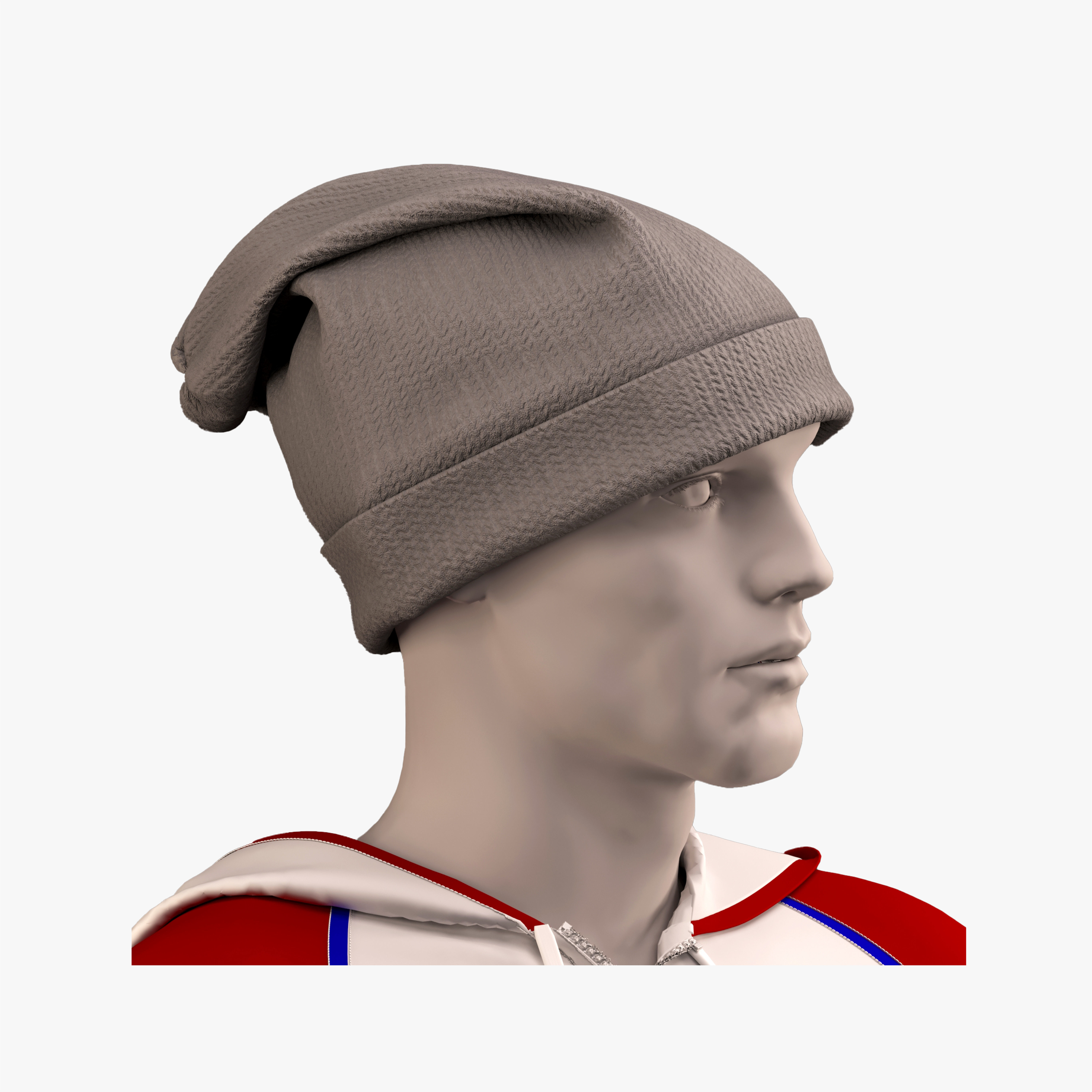 male sportswear and hat - ZPRJ - FBX - OBJ - TEXtures 3D model_6