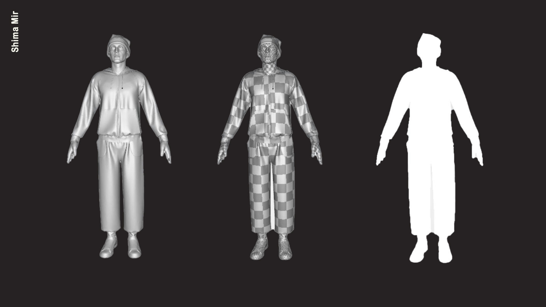 male sportswear and hat - ZPRJ - FBX - OBJ - TEXtures 3D model_10