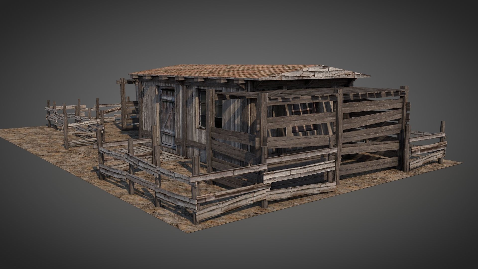 Anatolian Village Shack 3 Low-poly 3D model_3