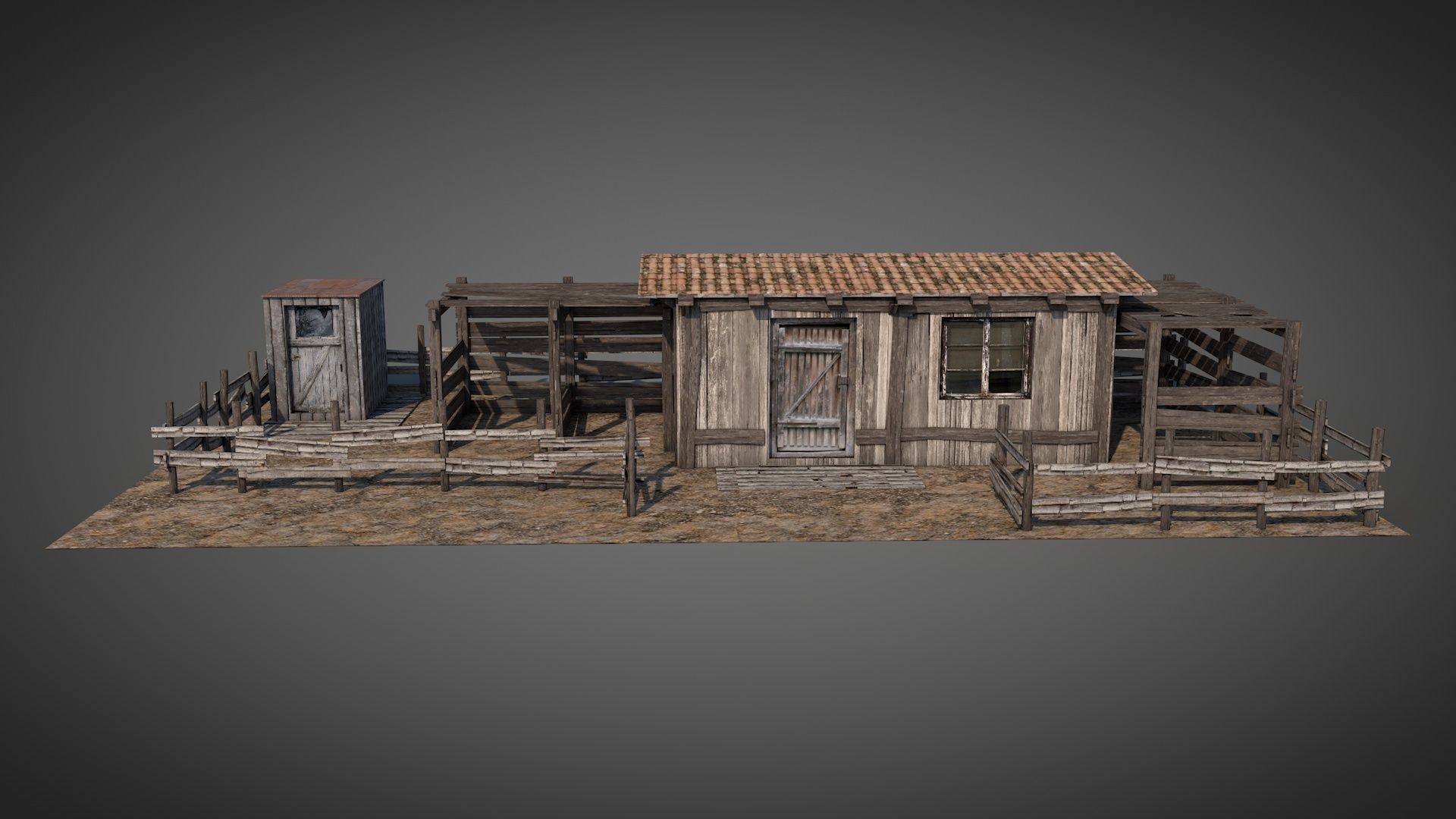 Anatolian Village Shack 3 Low-poly 3D model_2