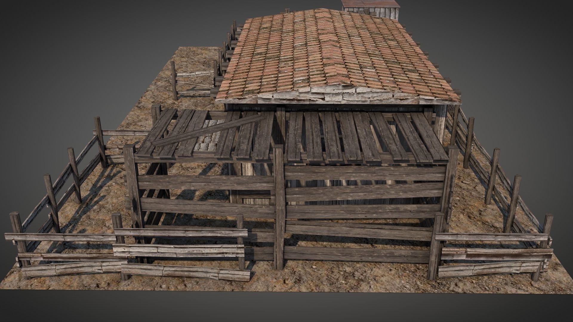 Anatolian Village Shack 3 Low-poly 3D model_4