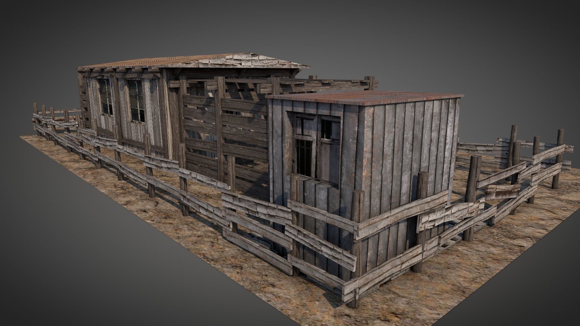 Anatolian Village Shack 3 Low-poly 3D model_7