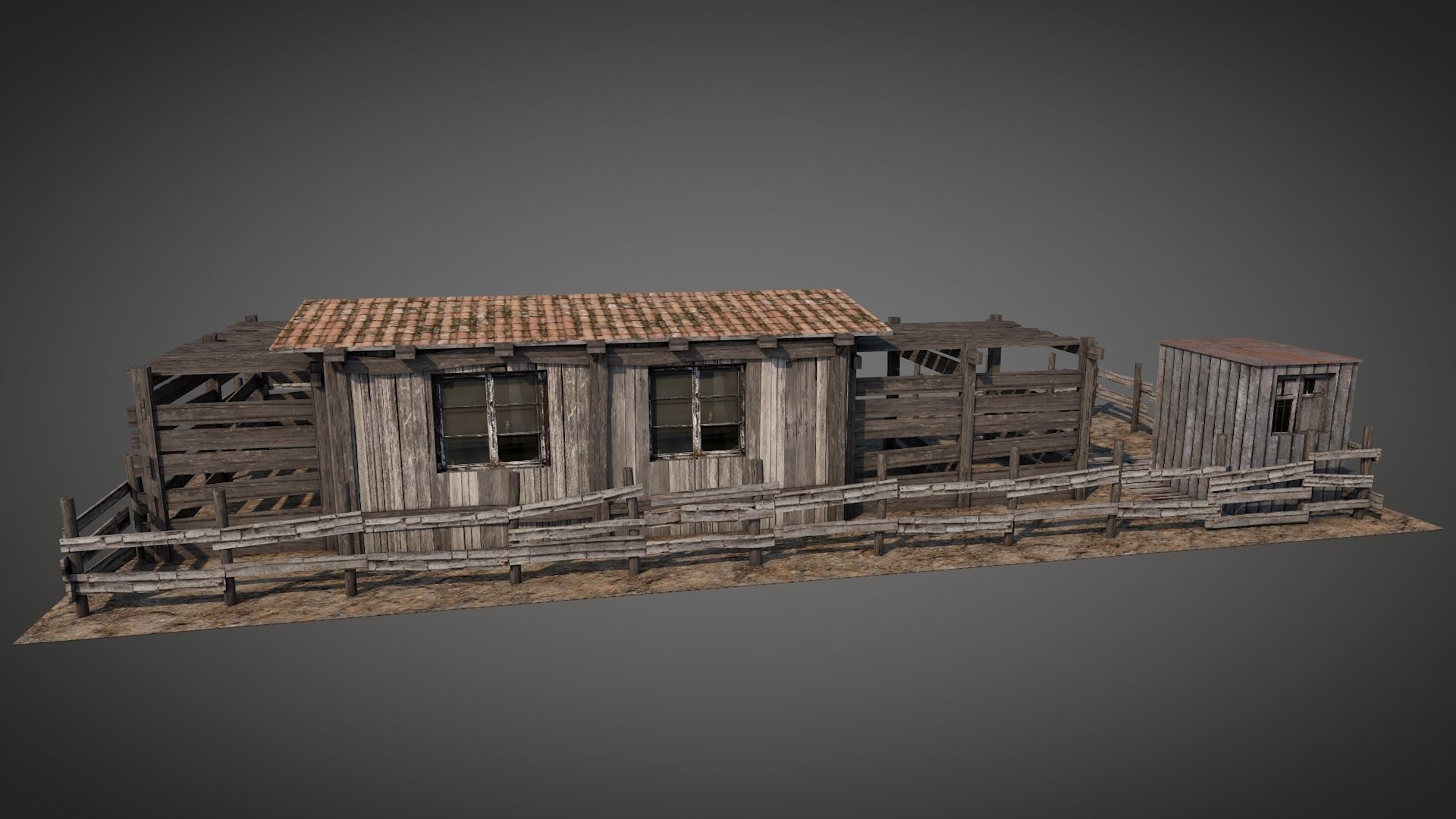 Anatolian Village Shack 3 Low-poly 3D model_6