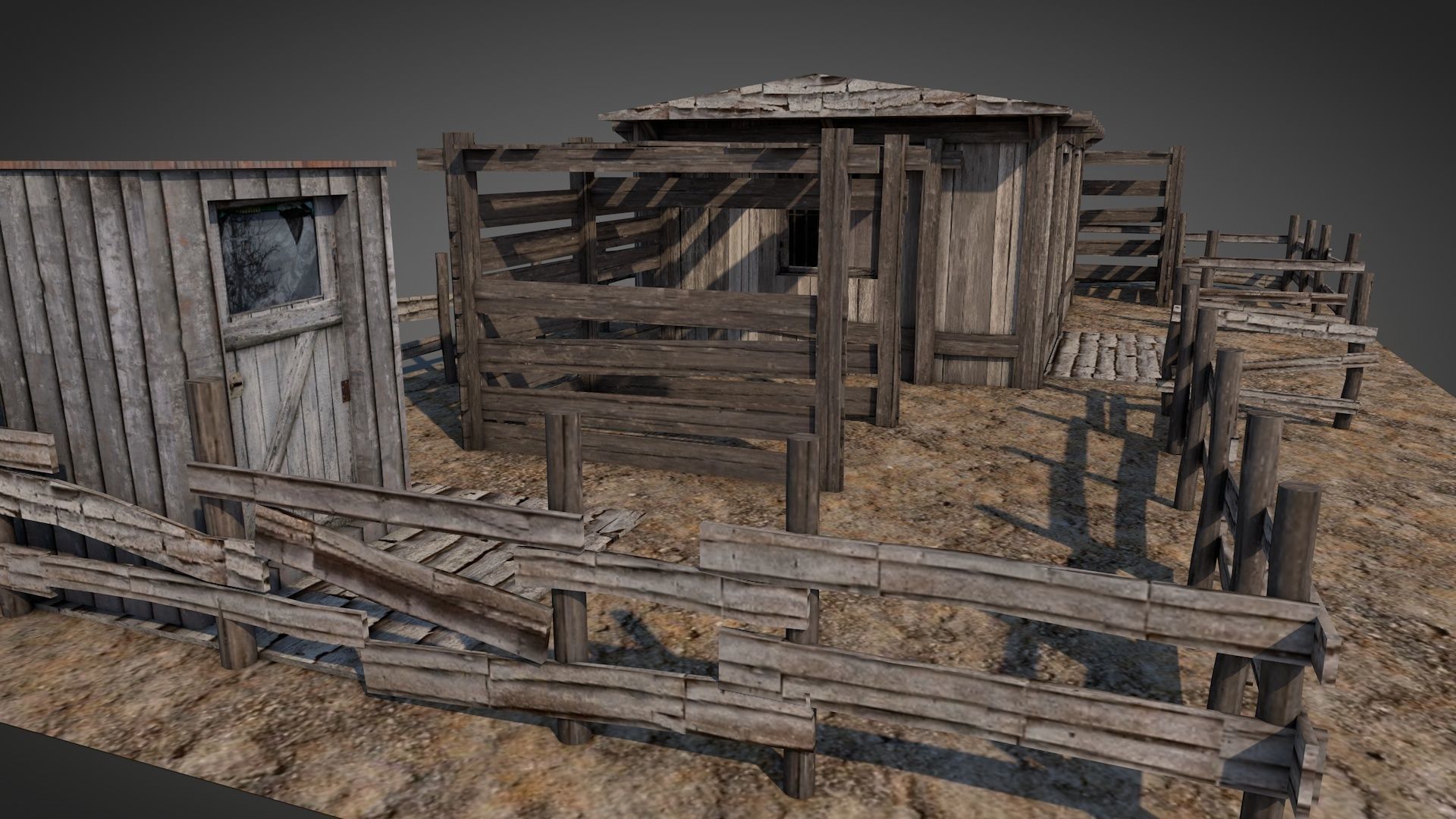 Anatolian Village Shack 3 Low-poly 3D model_8