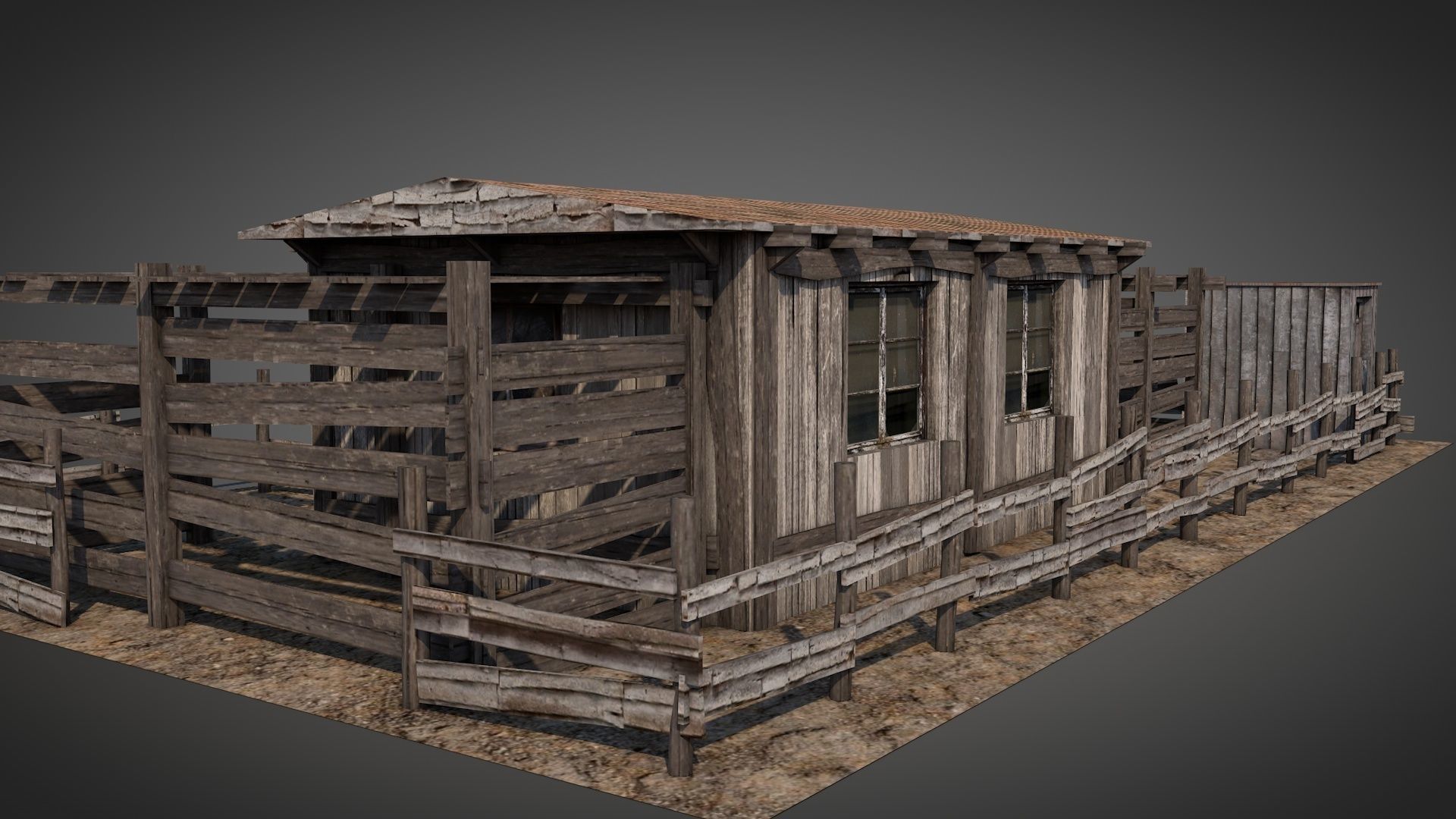 Anatolian Village Shack 3 Low-poly 3D model_5