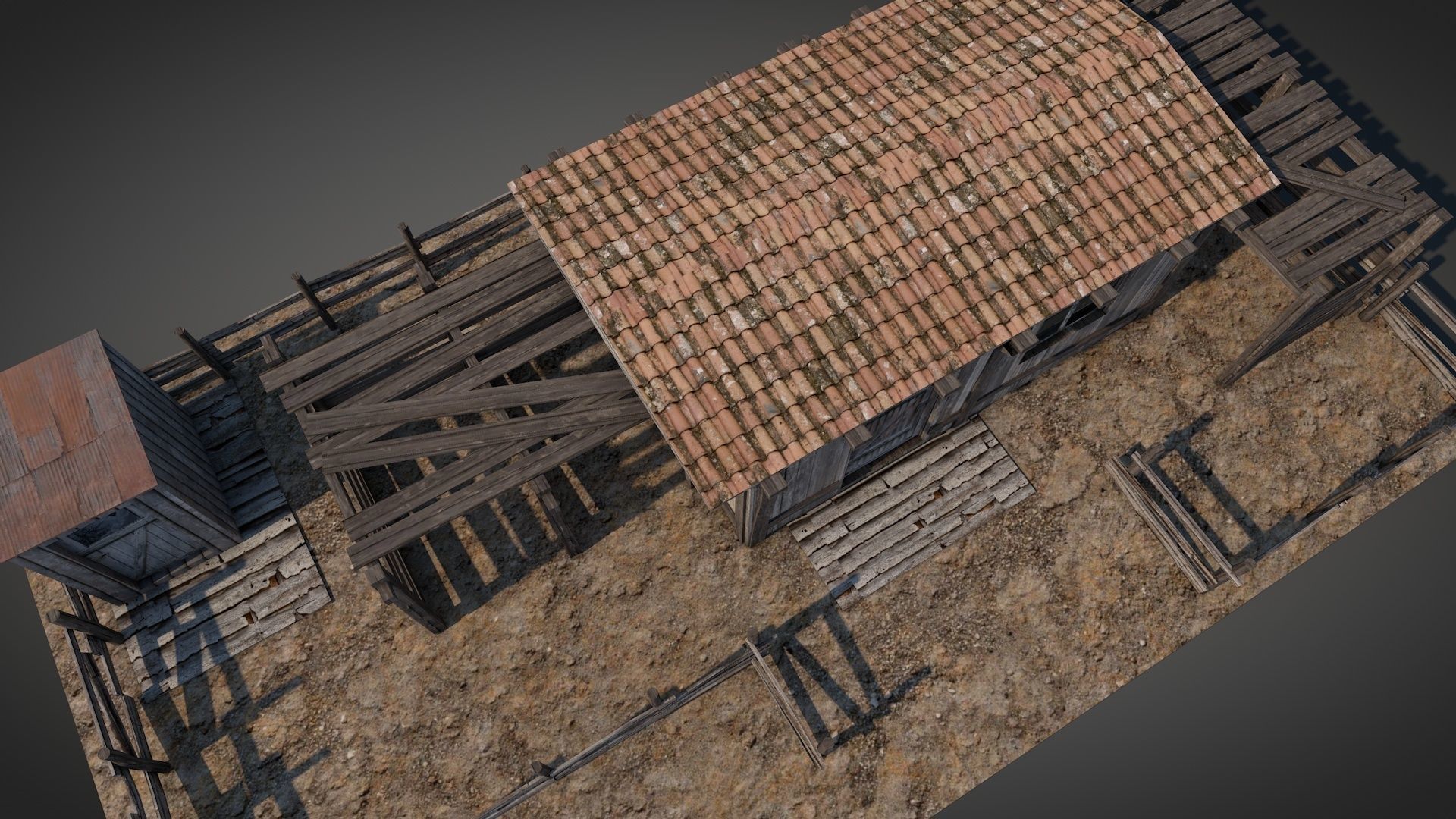 Anatolian Village Shack 3 Low-poly 3D model_10