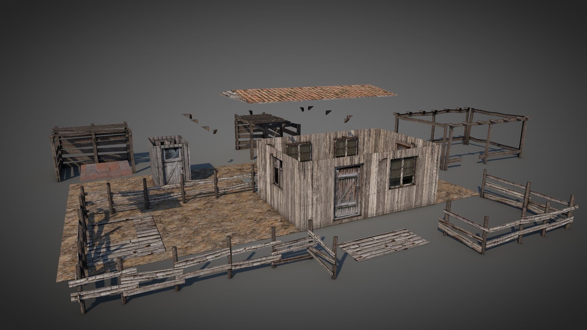 Anatolian Village Shack 3 Low-poly 3D model_16