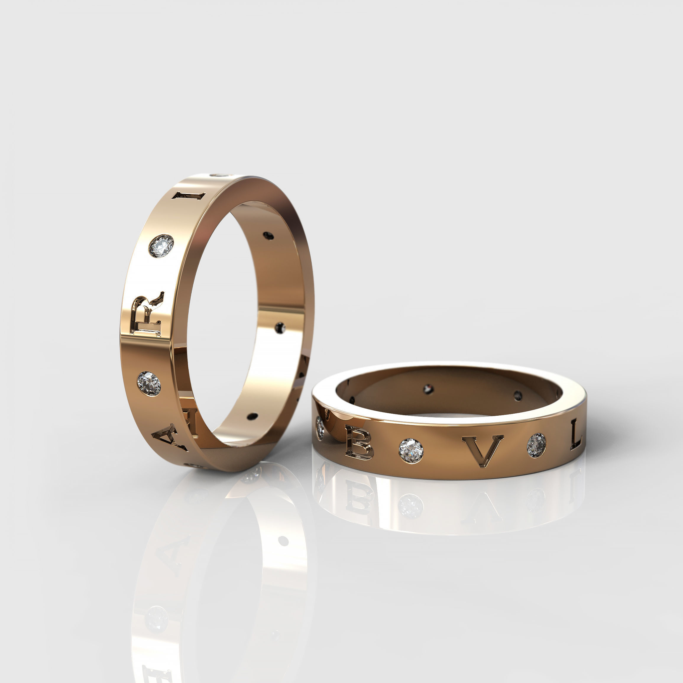 3d model ring Bulgari 3D 3D print model_1