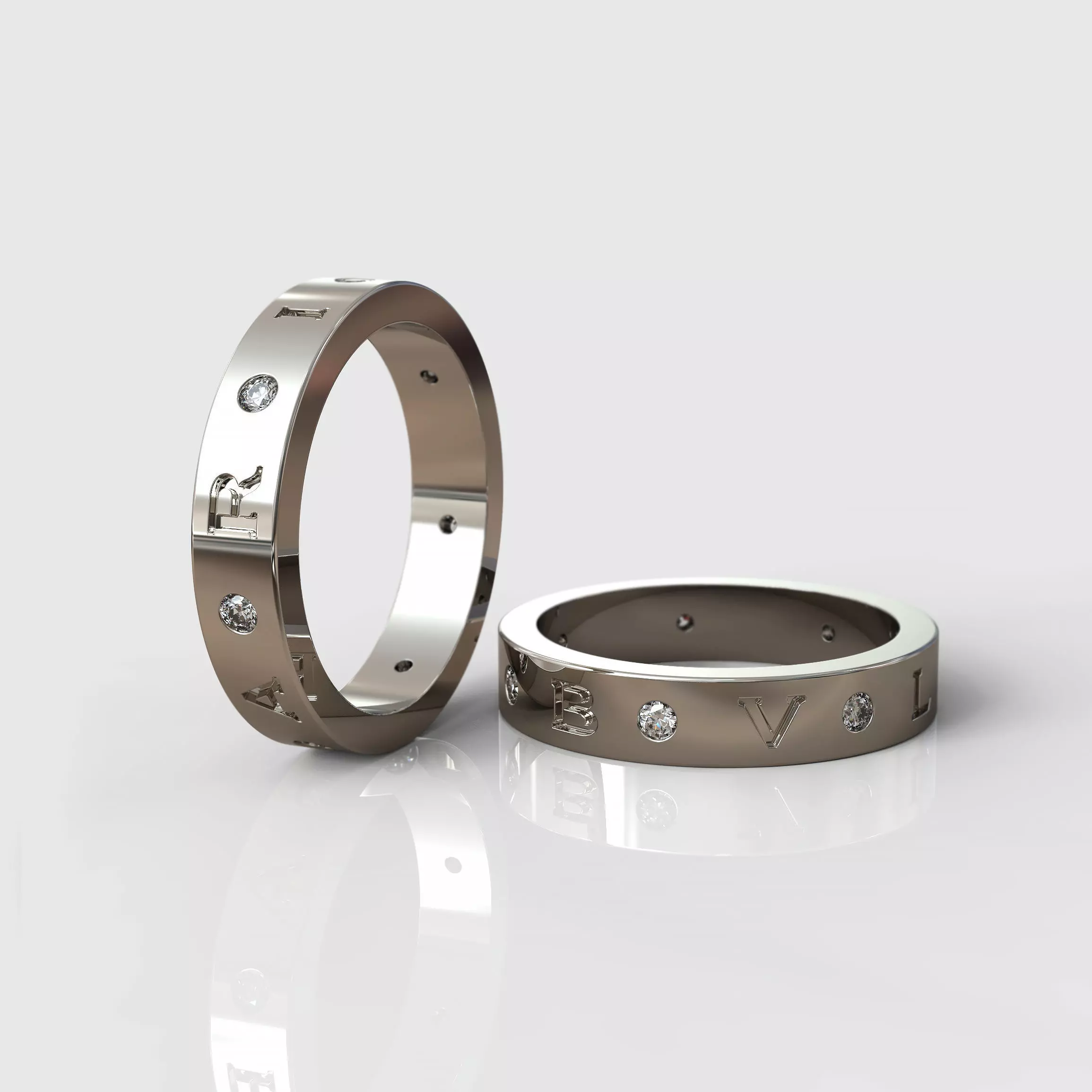 3d model ring Bulgari 3D 3D print model_0