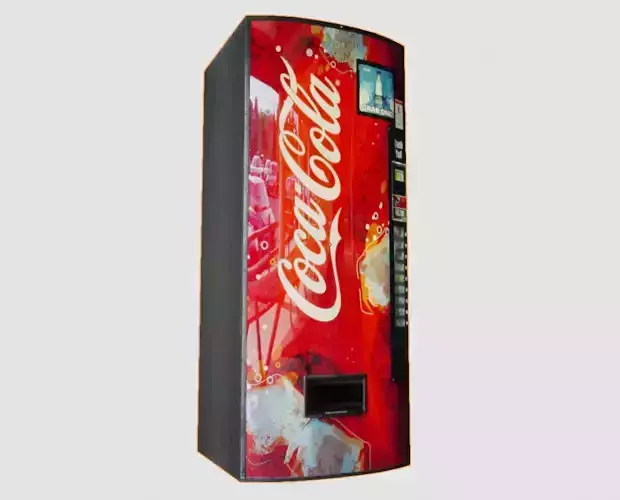 Coke Vending Machine Low-poly 3D model