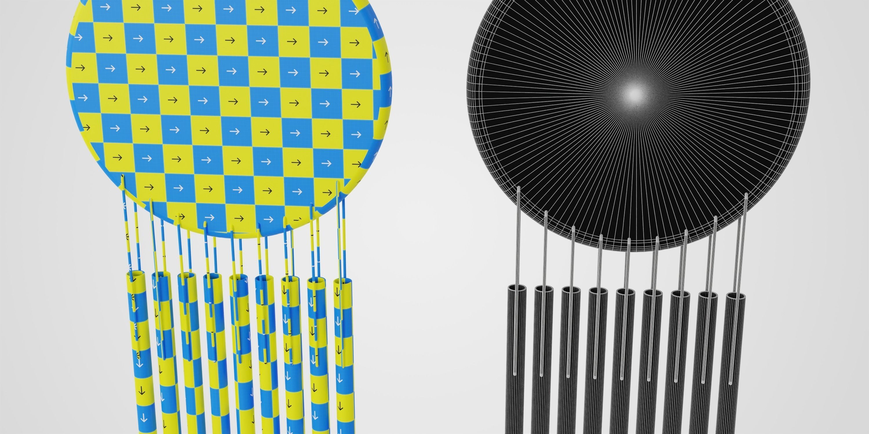 Flower Of Life Chime Low-poly 3D model_3