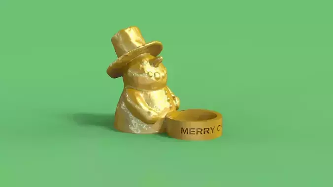 Snowman tealight 3D print model