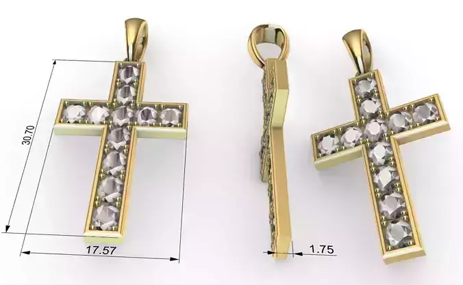 Jewellery CrossPendant 3D print model