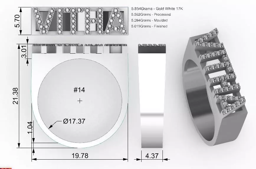 Ring name Jewellery Free 3D print model