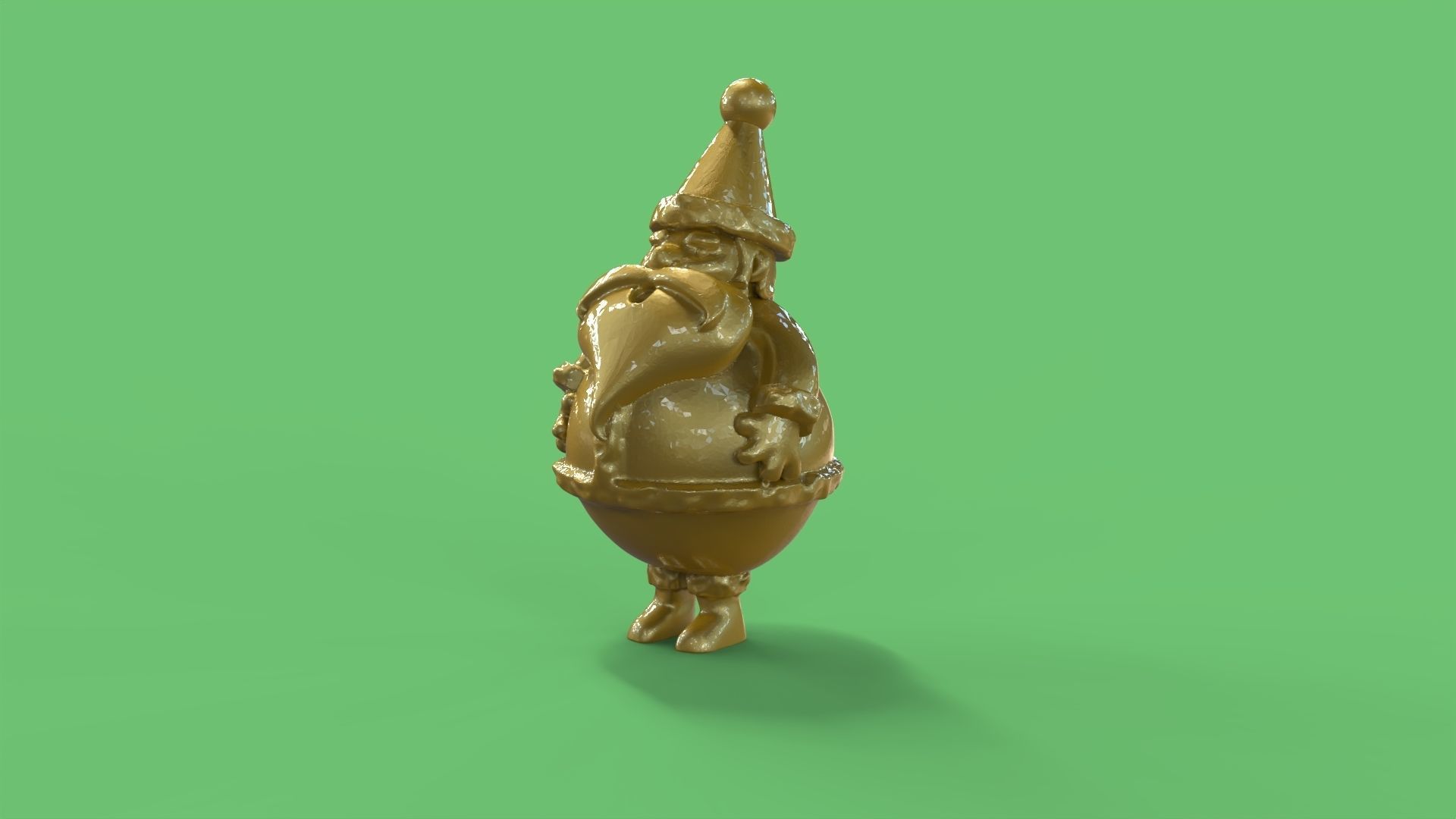 Dwarf Santa Claus 3D print model_2