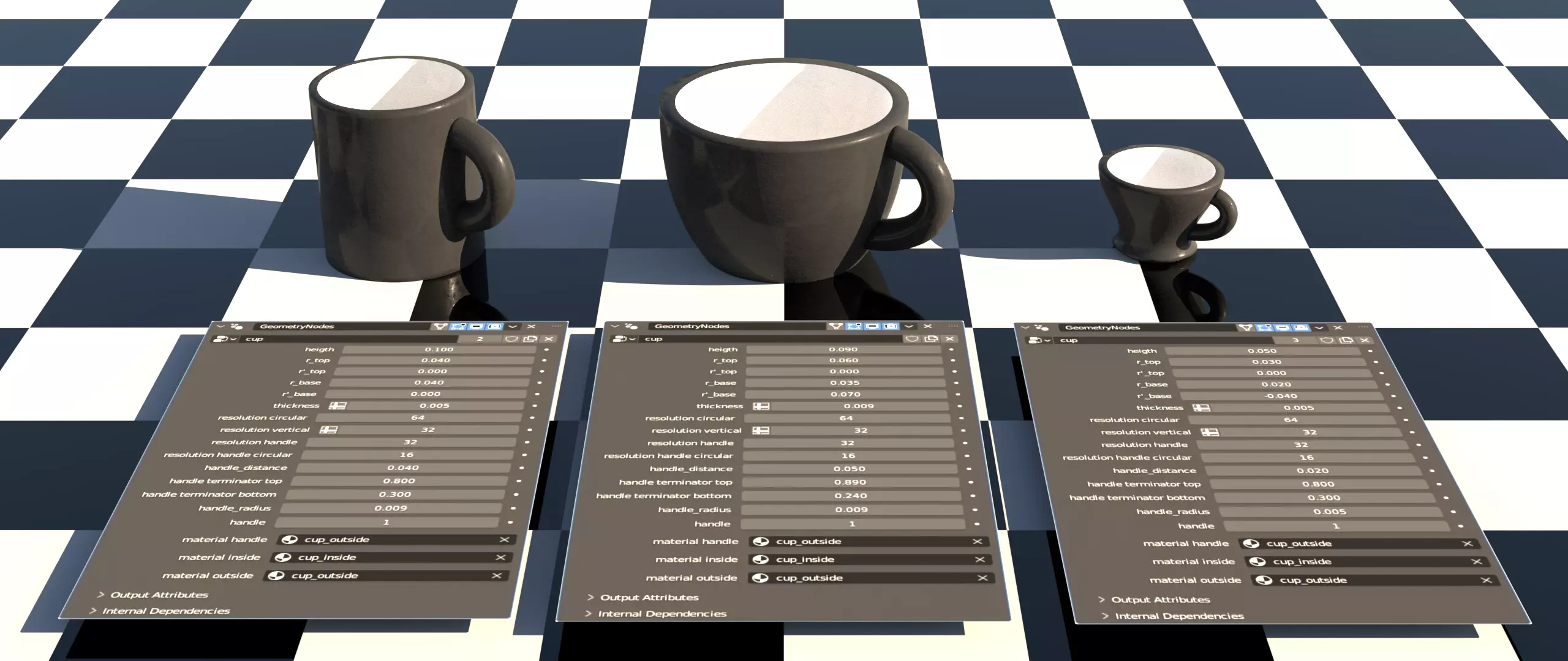 geometry nodes cup generator 3D model
