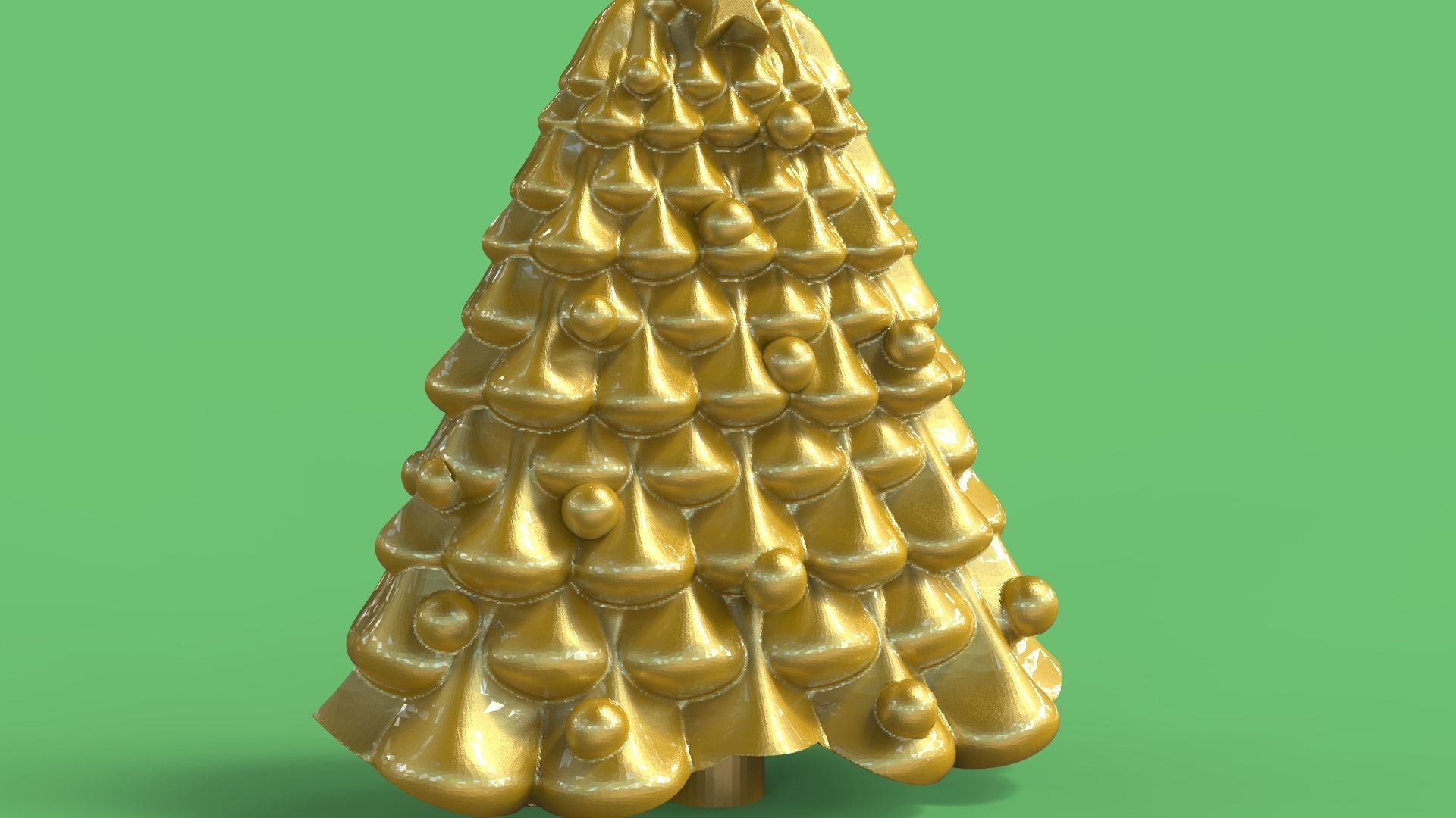 minimal christmas tree 3D print model_3