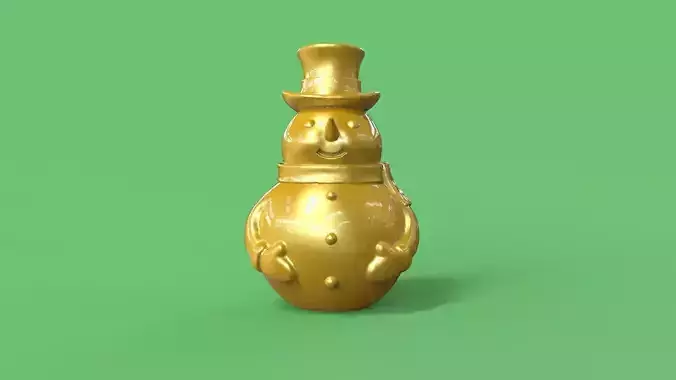 snowman gold 3D print model