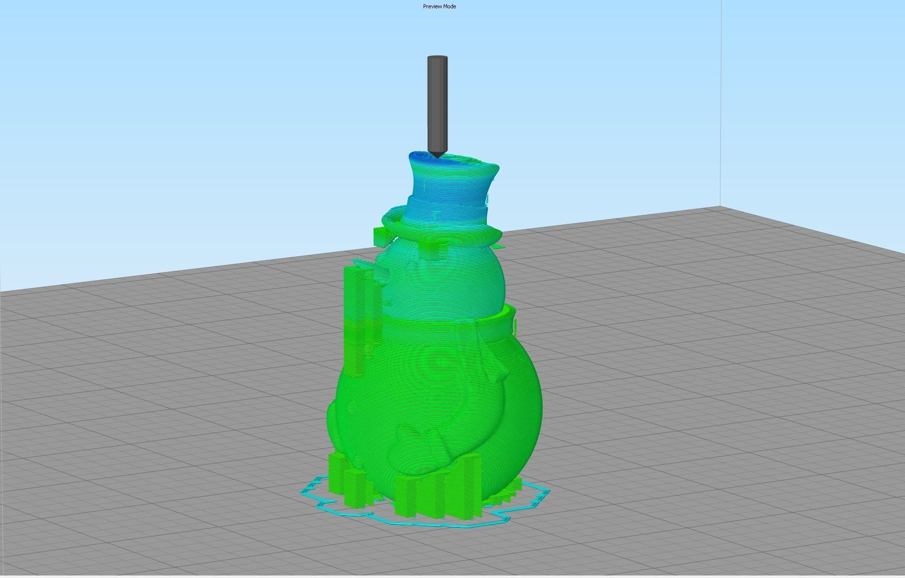 snowman gold 3D print model_5