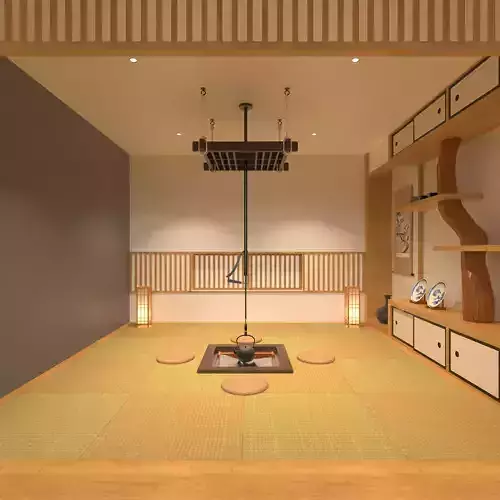 Japanese tea room furnitures set