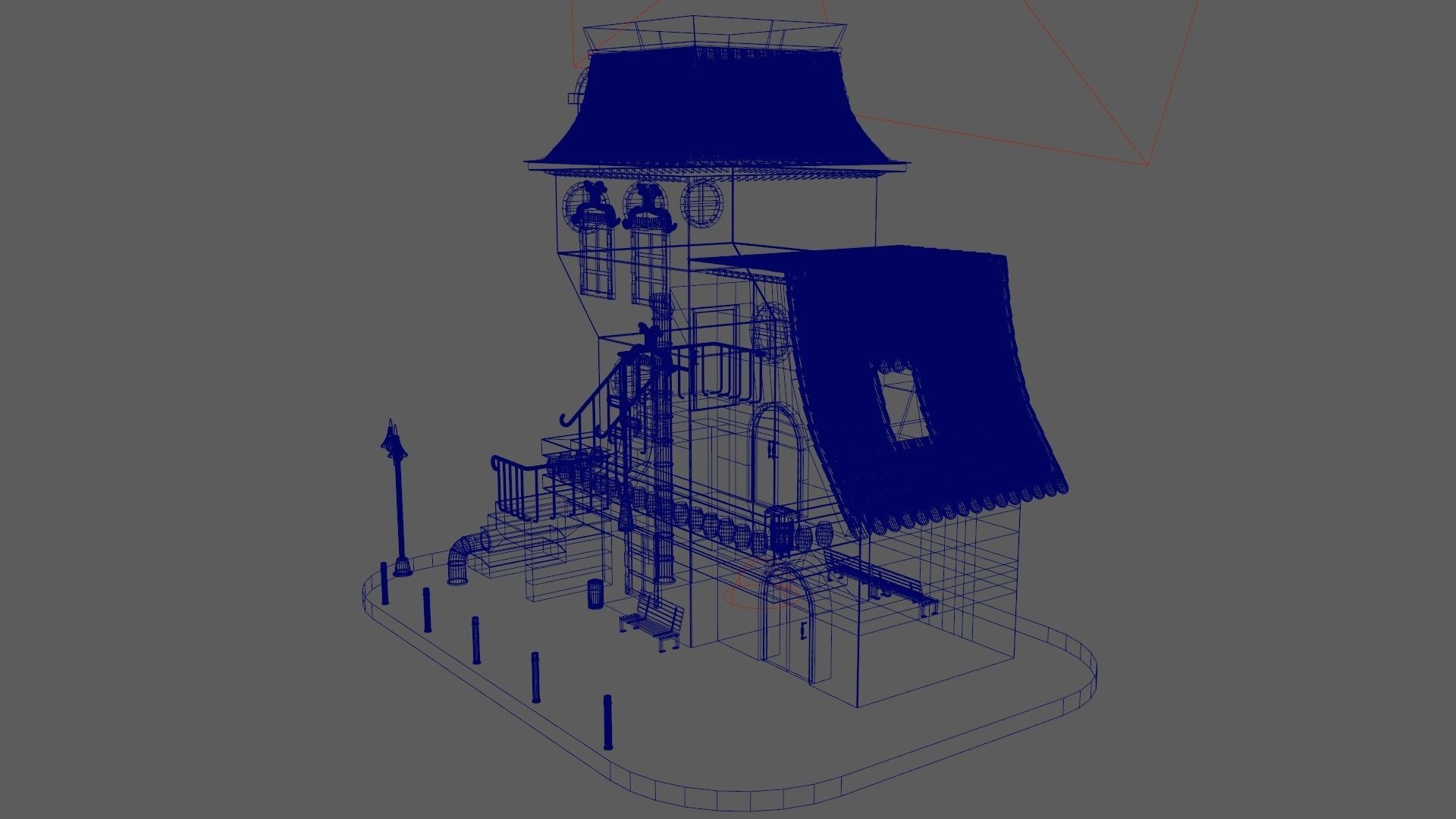 Cartoon House 02 3D model_11