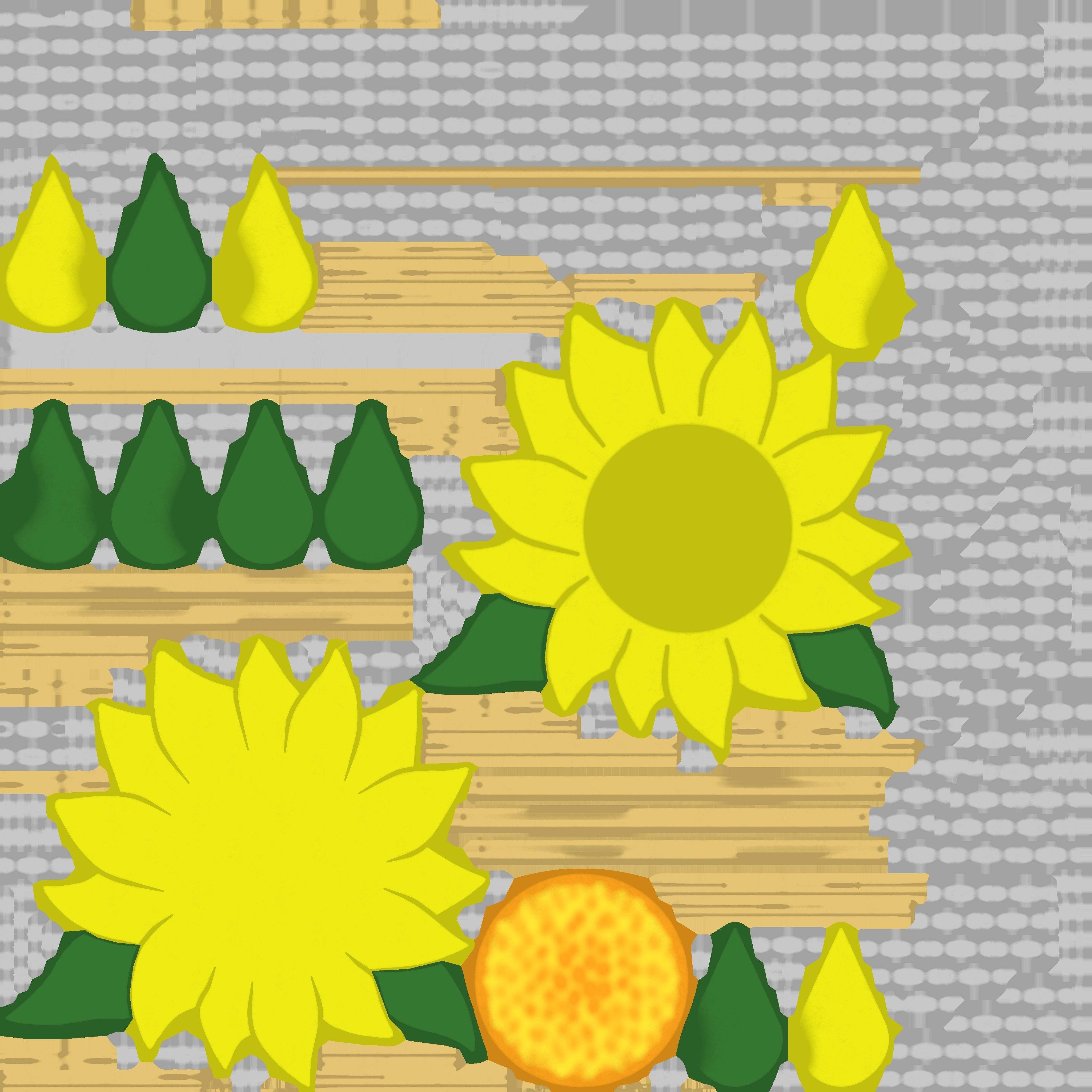 Sunflower Wind Chime Low-poly 3D model_16