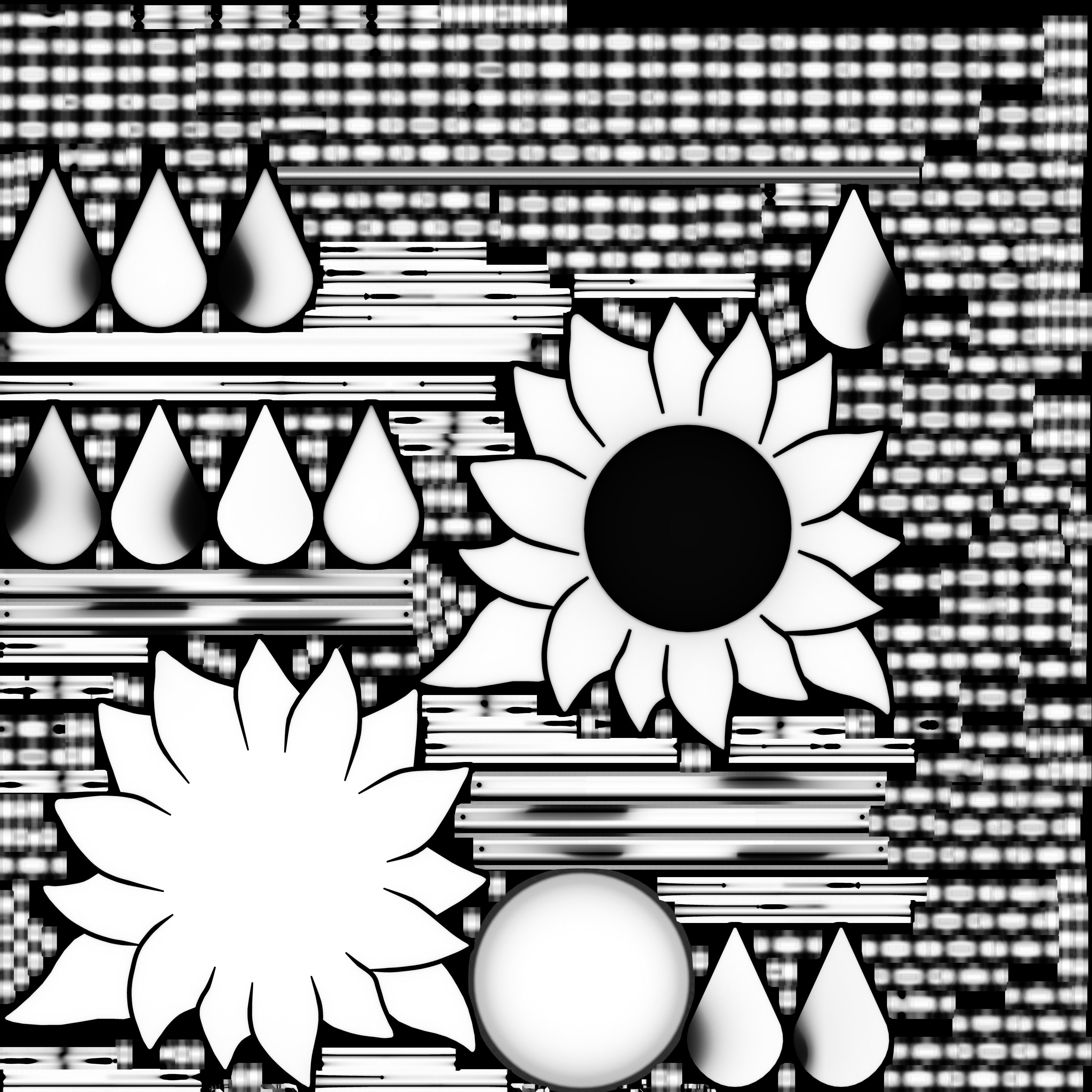 Sunflower Wind Chime Low-poly 3D model_15