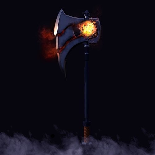 Fire Axe Low-poly 3D model